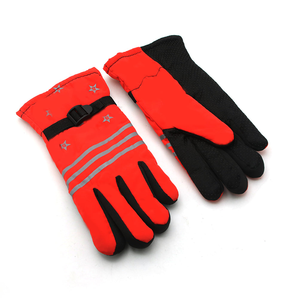 Winter Gloves For Kids - Red, Boys Caps & Gloves, Chase Value, Chase Value