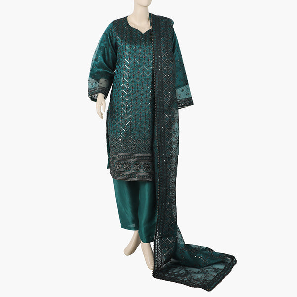 Women's Khadi Shalwar Suit - Green