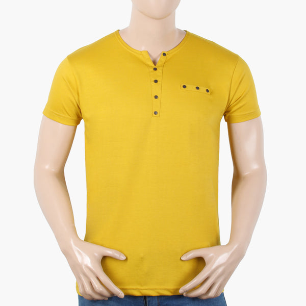 Men's Half Sleeves T-Shirt - Yellow, Men's T-Shirts & Polos, Chase Value, Chase Value