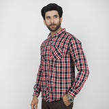 Men's Casual Check Shirt - Red, Men's Shirts, Chase Value, Chase Value
