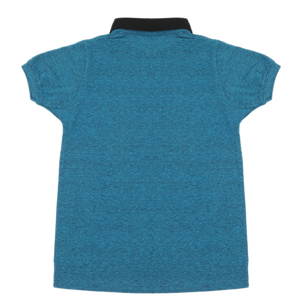 Boys Half Sleeves Polo T-Shirt - Steel Blue, Boys T-Shirts, Chase Value, Chase Value