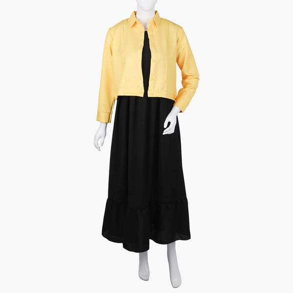Women's Plain Maxi With Top - Yellow, Women T-Shirts & Tops, Chase Value, Chase Value