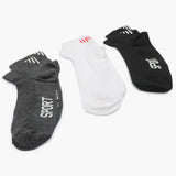 Women's Ankle Socks Pack Of 3 - Multi Color, Women Socks Stocking & Gloves, Chase Value, Chase Value