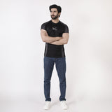 Men's Half Sleeves Round Neck T-Shirt - Black, Men's T-Shirts & Polos, Chase Value, Chase Value