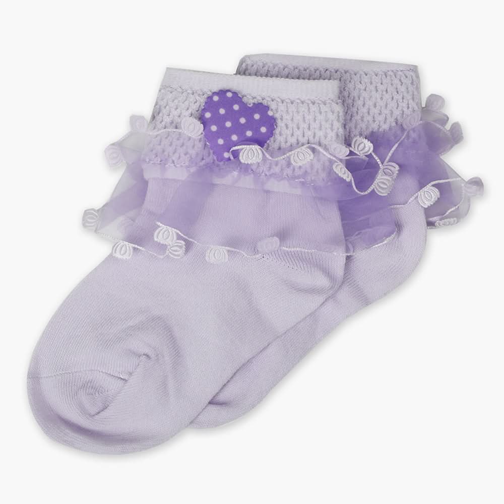 Girls Frill Socks - Purple, Girls Socks, Chase Value, Chase Value