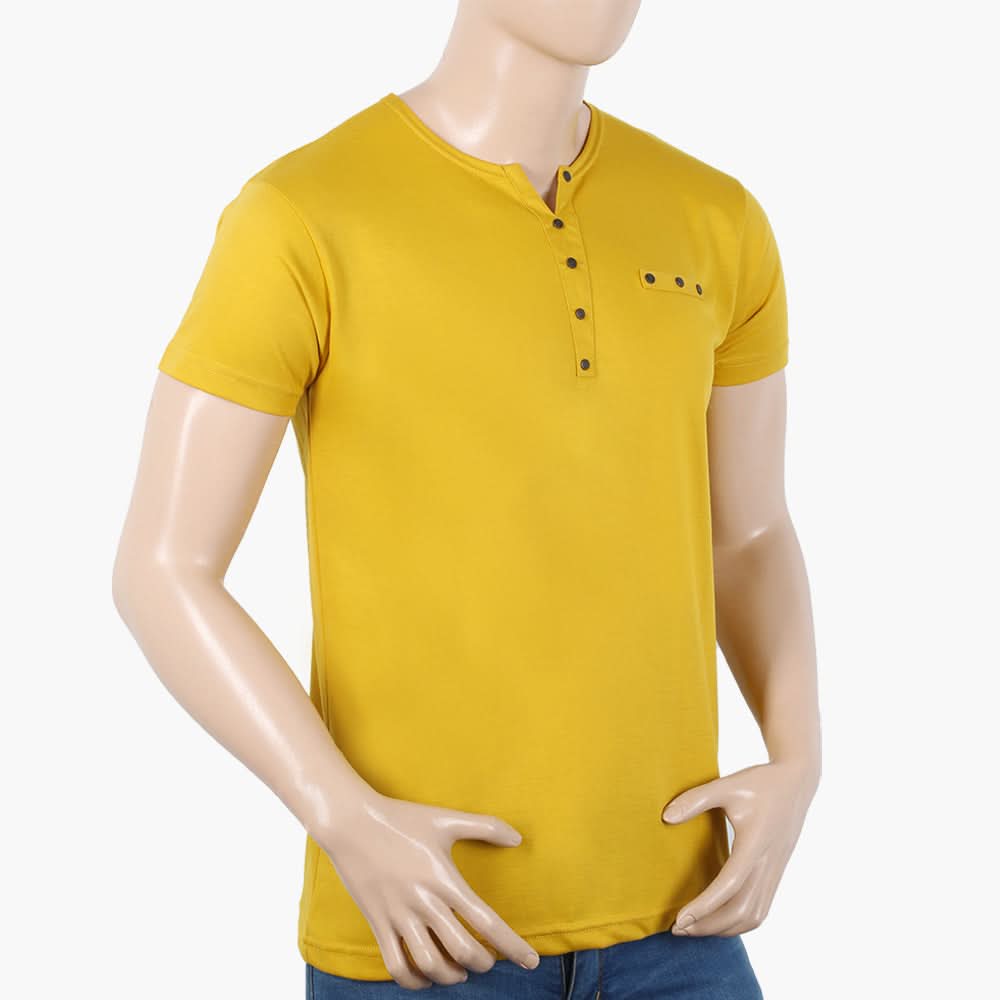 Men's Half Sleeves T-Shirt - Yellow, Men's T-Shirts & Polos, Chase Value, Chase Value