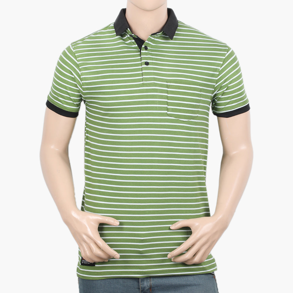 Men's Half Sleeves Polo T-Shirt - Green, Men's T-Shirts & Polos, Chase Value, Chase Value