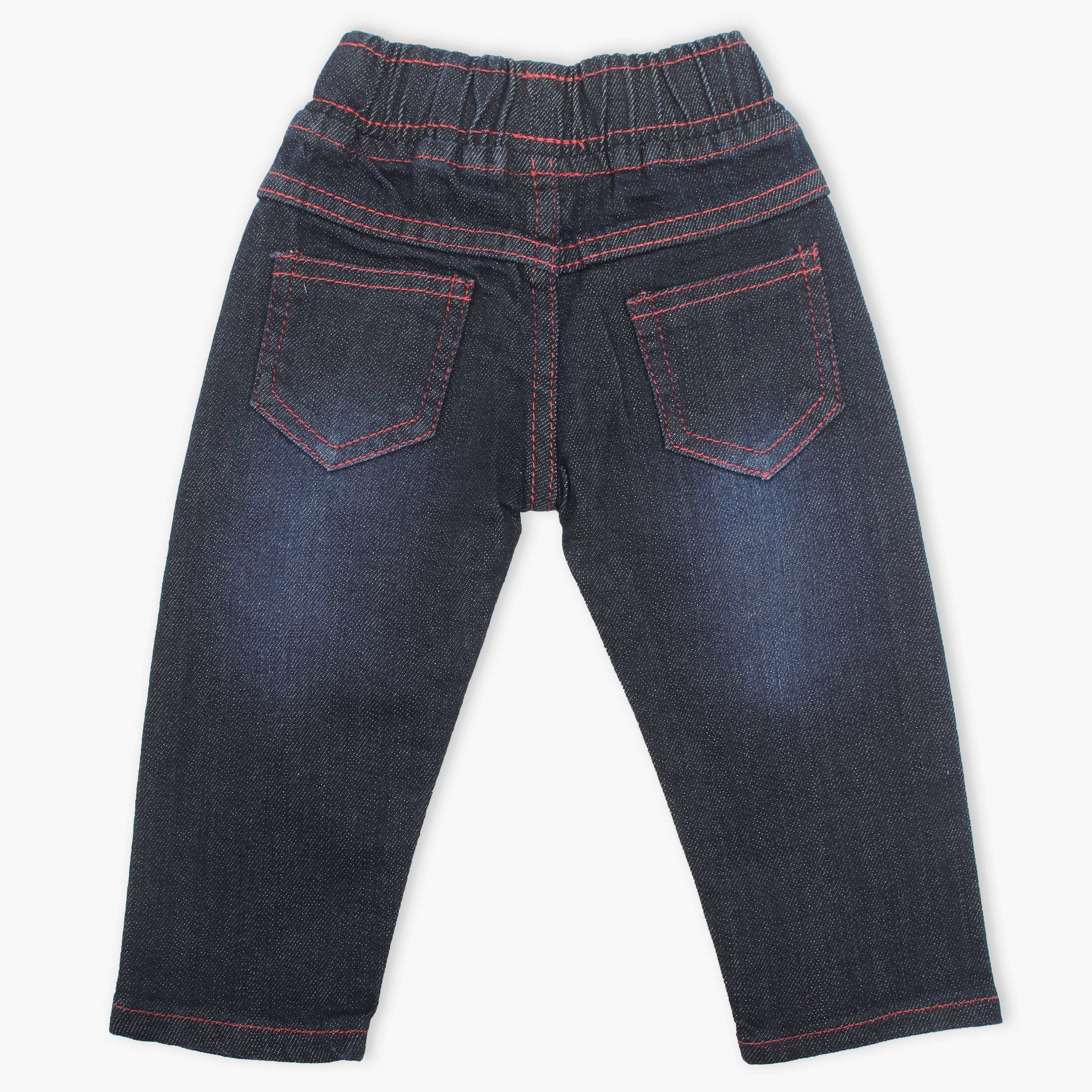 Newborn Girls Pant Denim - Dark Blue, Newborn Girls Shorts Skirts & Pants, Chase Value, Chase Value