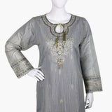 Women's Fancy 3Pcs Suit - Grey, Women Shalwar Suits, Chase Value, Chase Value