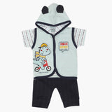 Newborn Boys Hoodie T-Shirt - Sky Blue, Newborn Boys Shirts & T-Shirts, Chase Value, Chase Value