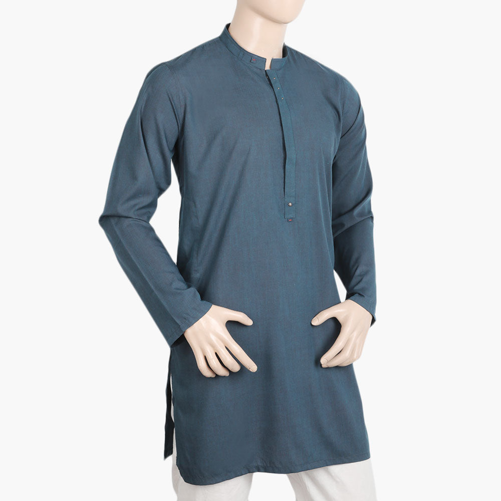 Eminent Men's Trim Fit Kurta - Steel Green, Men's Kurtas, Eminent, Chase Value
