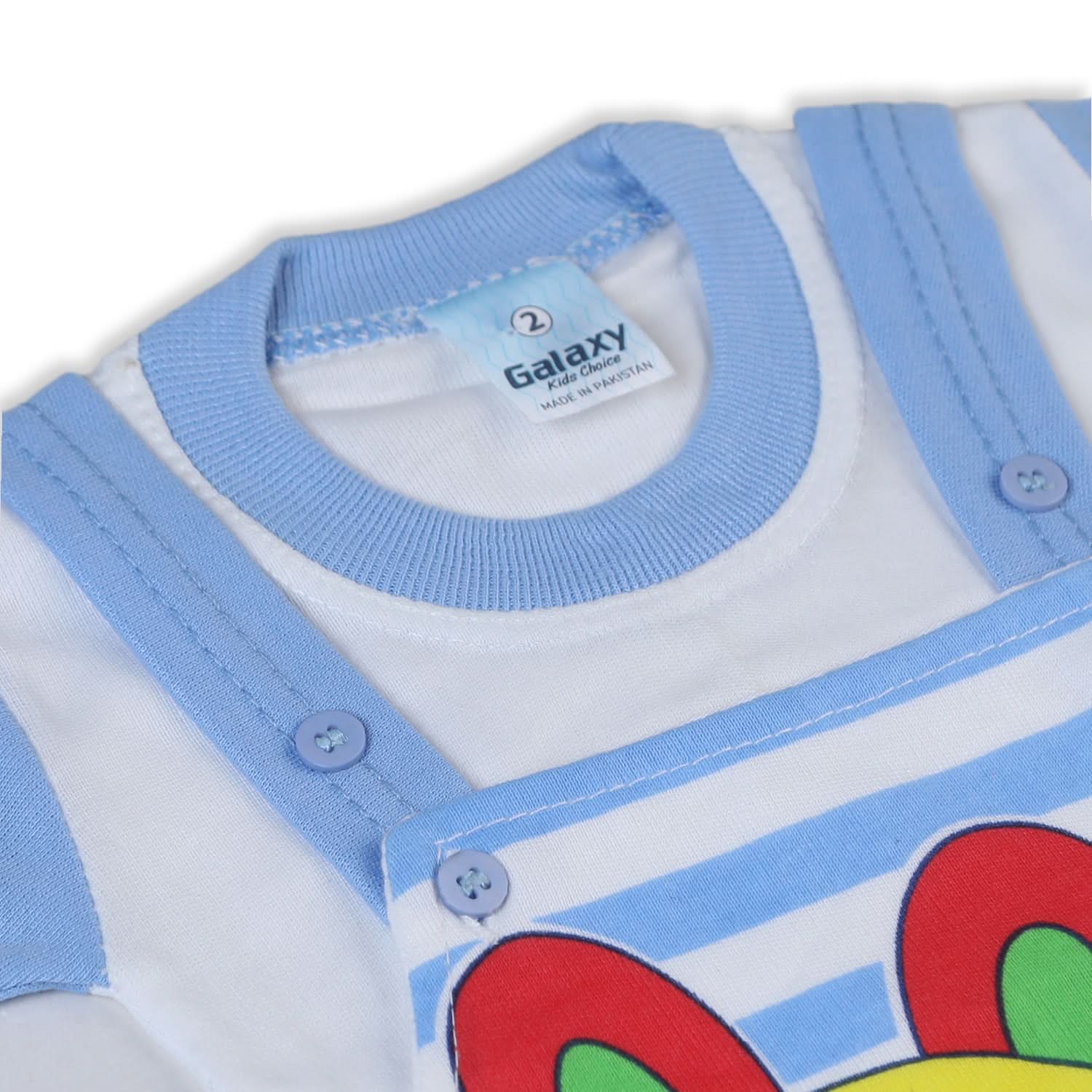 Newborn Boys Half Sleeves Romper - Blue, Newborn Boys Rompers, Chase Value, Chase Value
