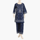 Women's Embroidered 2Pcs Shalwar Suit - Blue, Women Shalwar Suits, Chase Value, Chase Value