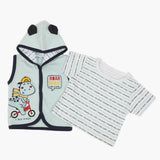 Newborn Boys Hoodie T-Shirt - Sky Blue, Newborn Boys Shirts & T-Shirts, Chase Value, Chase Value