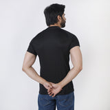 Men's Half Sleeves Round Neck T-Shirt - Black, Men's T-Shirts & Polos, Chase Value, Chase Value