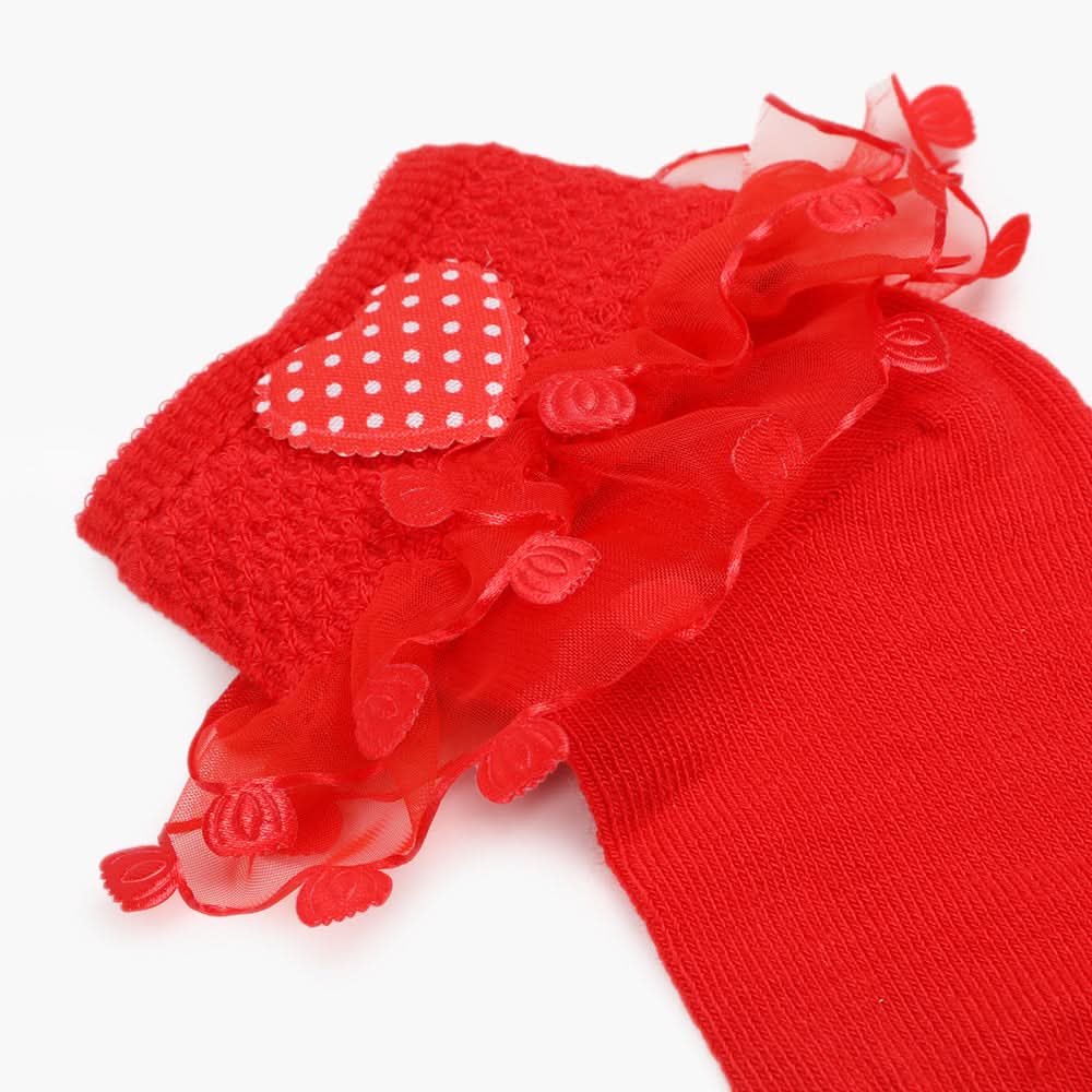 Girls Frill Socks - Red, Girls Socks, Chase Value, Chase Value