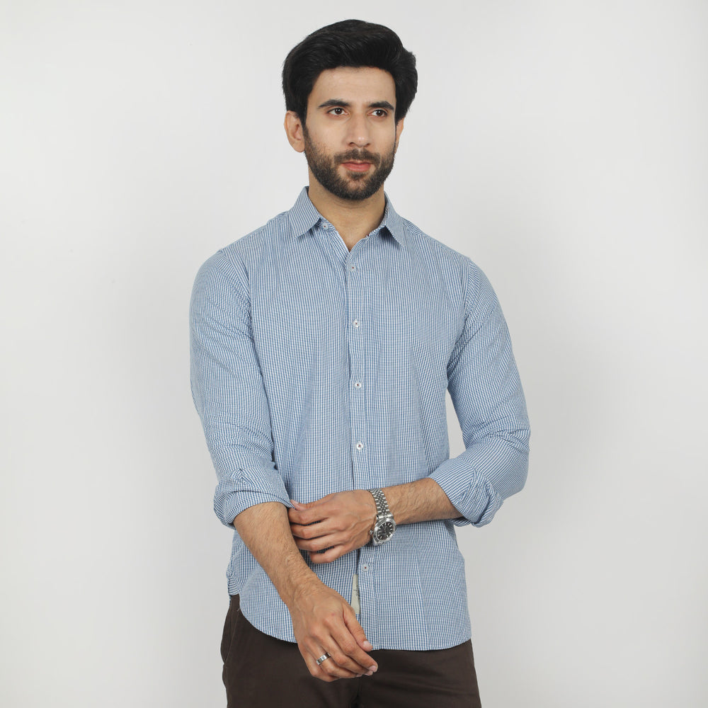 Eminent Men's Casual Check Shirt - Blue, Men's Shirts, Eminent, Chase Value