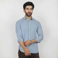 Eminent Men's Casual Check Shirt - Blue