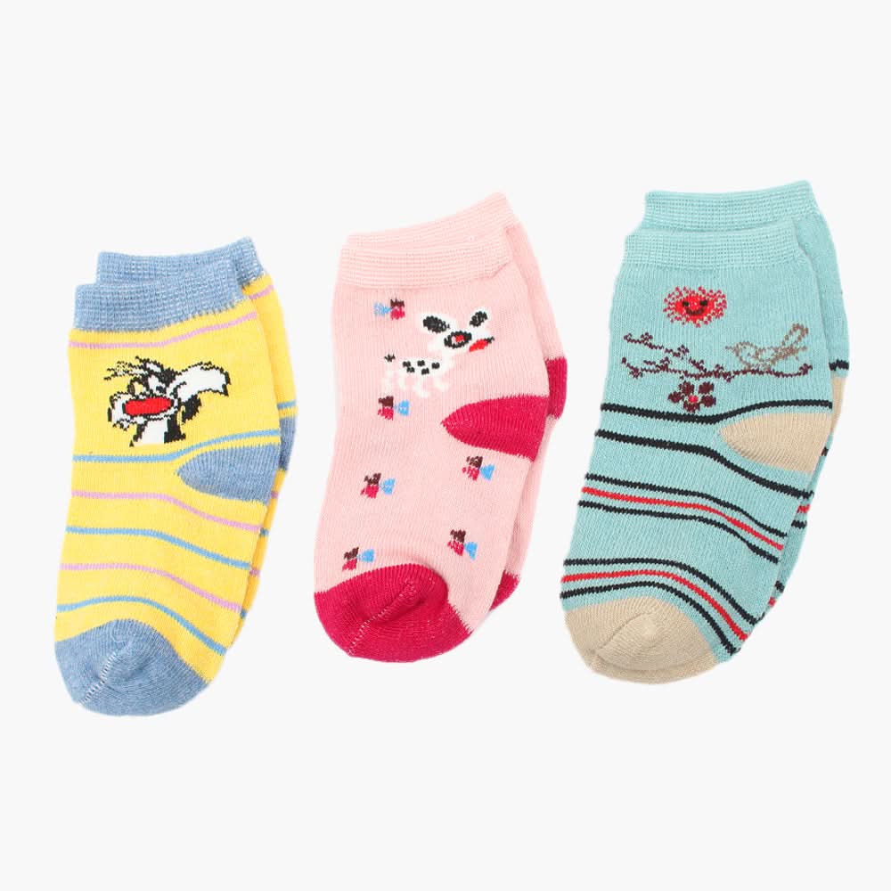 Boys Socks Pack Of 3 - Multi Color, Boys Socks, Chase Value, Chase Value