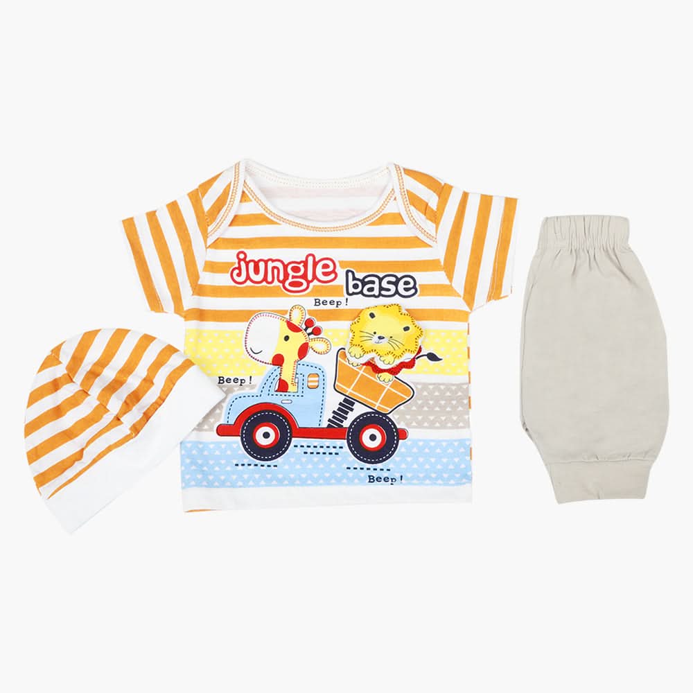 Newborn Boys Gift Set 05 Pcs  - Orange, Newborn Gift Set, Chase Value, Chase Value