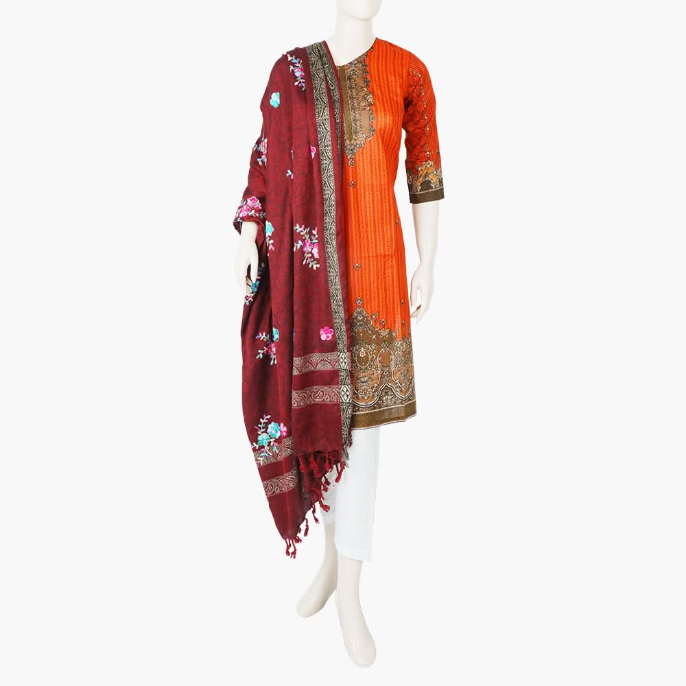 Women's Embroidered Shawl - Maroon, Women Shawls & Scarves, Chase Value, Chase Value