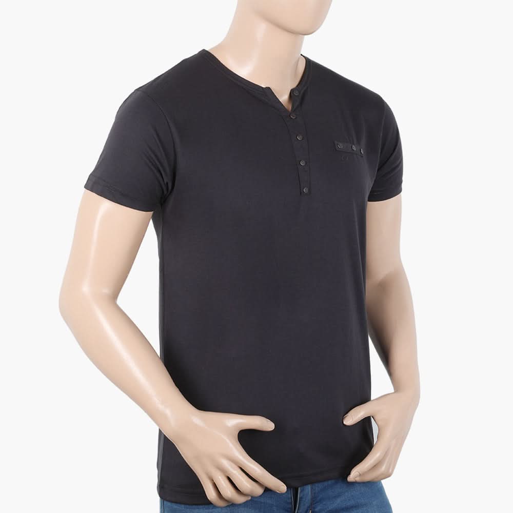Men's Half Sleeves T-Shirt - Dark Grey, Men's T-Shirts & Polos, Chase Value, Chase Value
