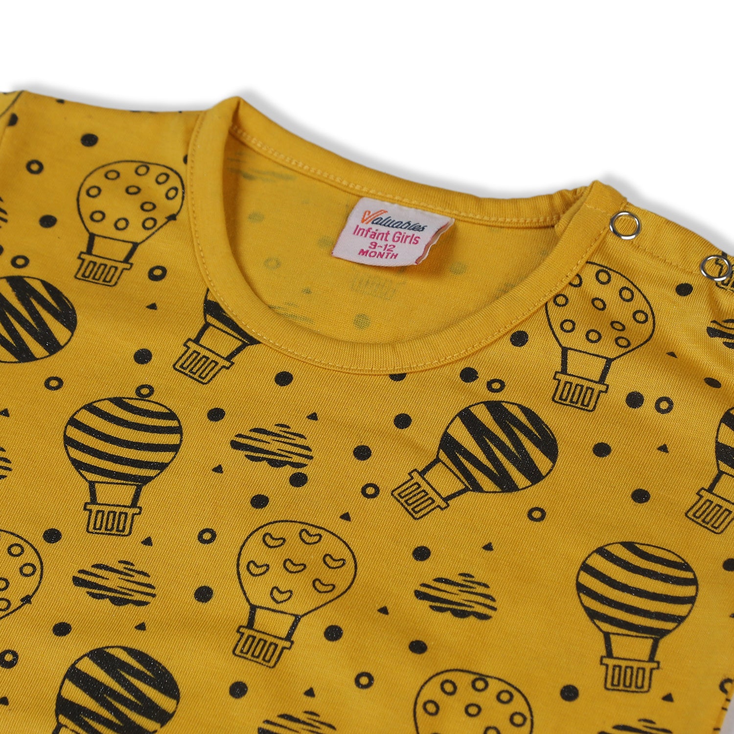 Valuable Newborn Girls Half Sleeves Romper - Yellow, Newborn Girls Rompers, Chase Value, Chase Value