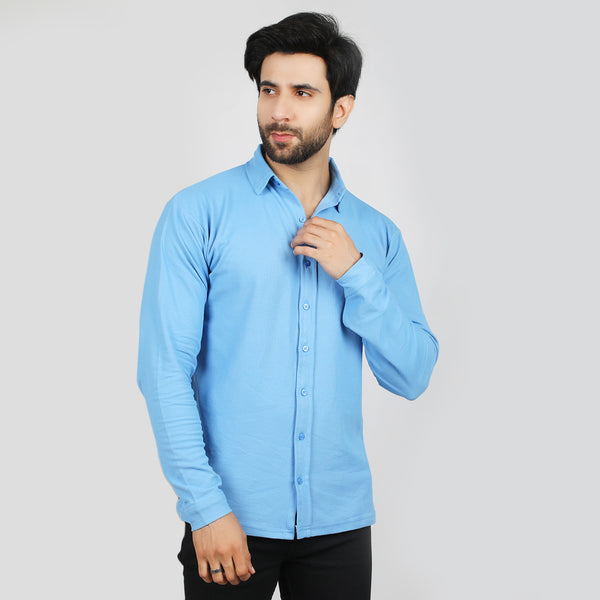 Eminent Men's Full Sleeves Polo T-Shirt - Blue