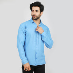 Eminent Men's Full Sleeves Polo T-Shirt - Blue