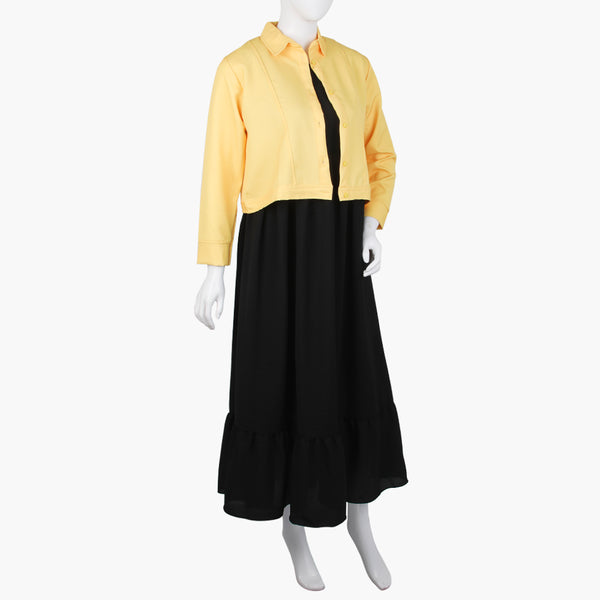 Women's Plain Maxi With Top - Yellow, Women T-Shirts & Tops, Chase Value, Chase Value