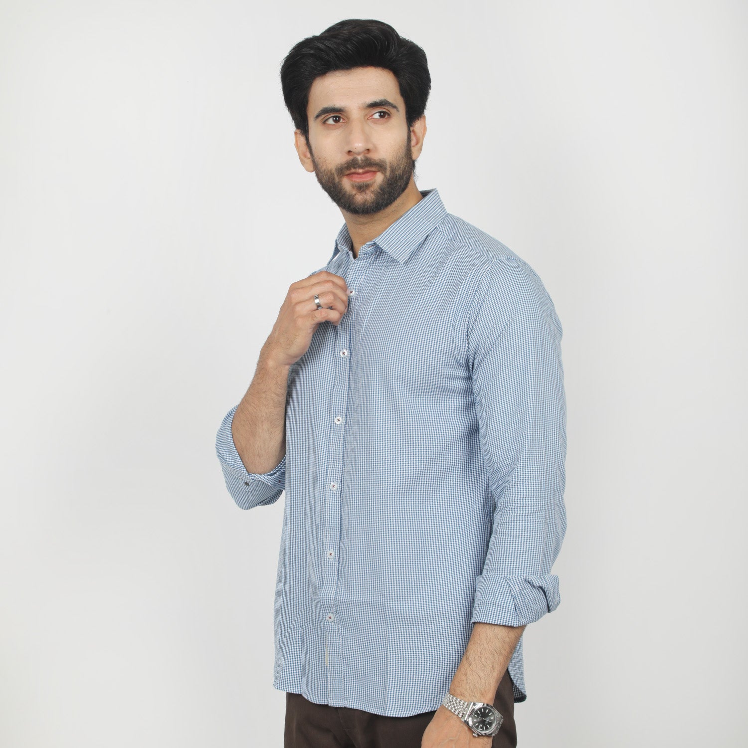 Eminent Men's Casual Check Shirt - Blue, Men's Shirts, Eminent, Chase Value