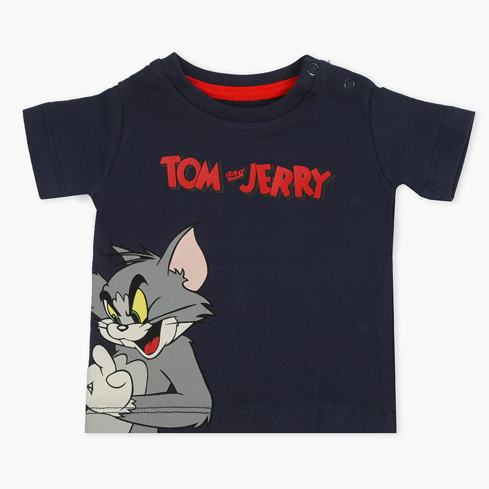 Eminent Newborn Boys Half Sleeves T-Shirt - Navy Blue, Newborn Boys Shirts & T-Shirts, Eminent, Chase Value