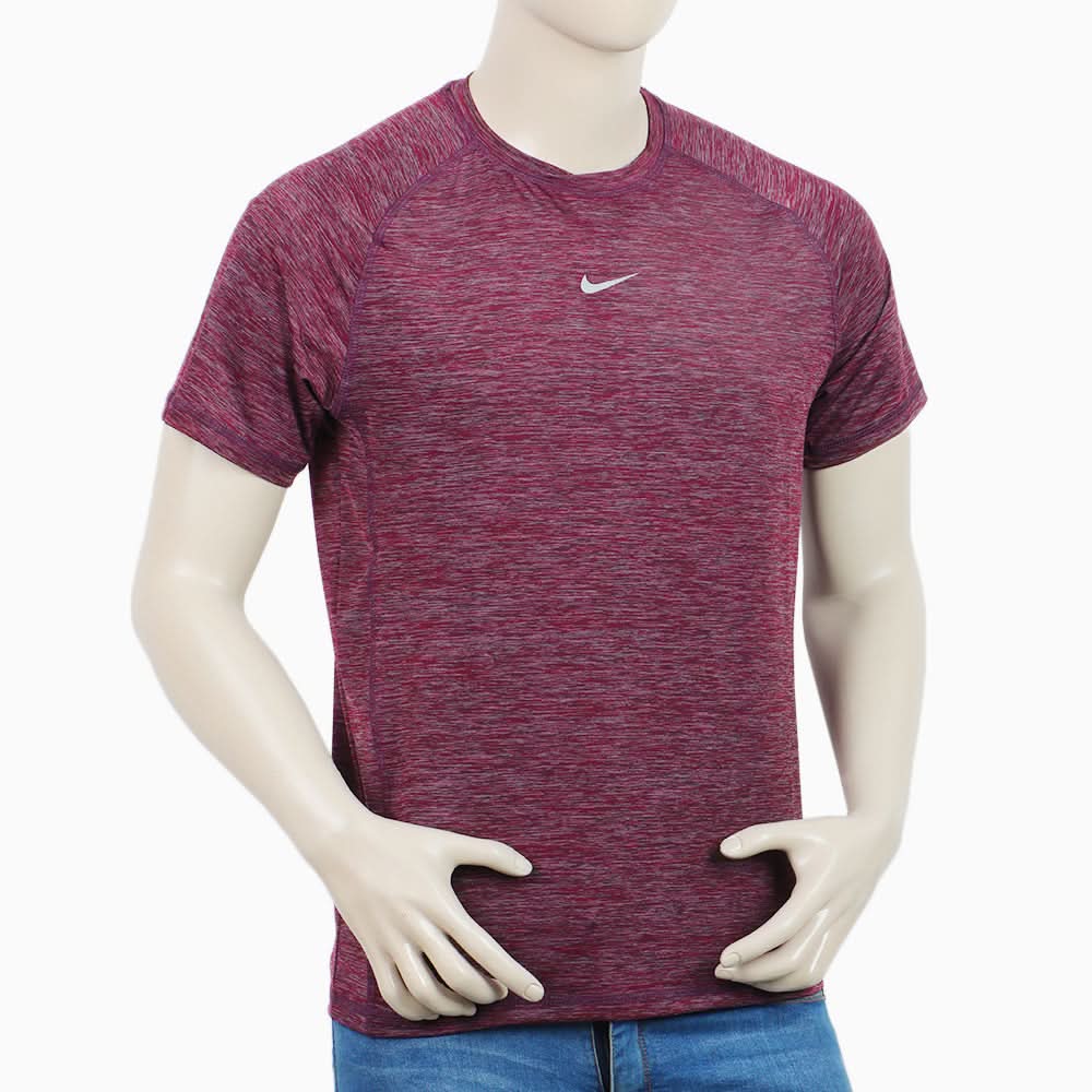 Men's Half Sleeves T-Shirt - Maroon, Men's T-Shirts & Polos, Chase Value, Chase Value