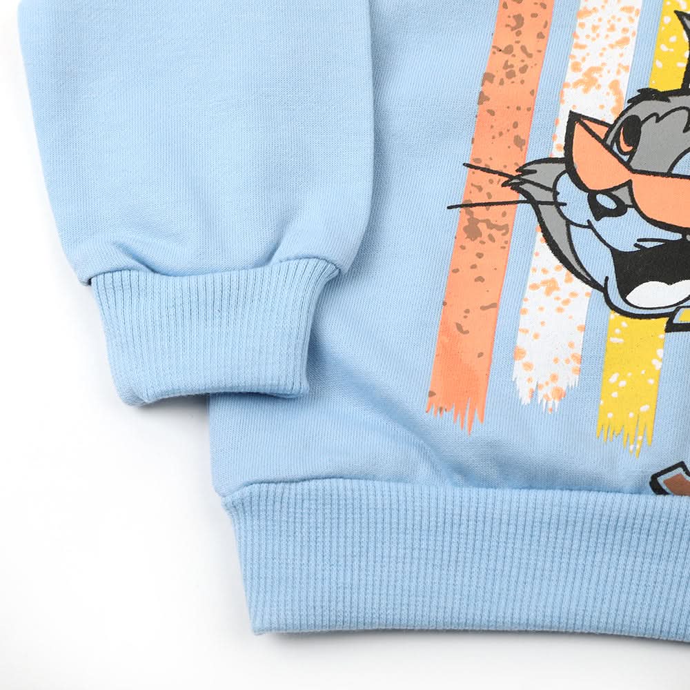 Newborn Boys Full Sleeves T-Shirt - Light Blue, Newborn Boys Winterwear, Chase Value, Chase Value