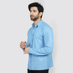 Eminent Men's Full Sleeves Polo T-Shirt - Blue