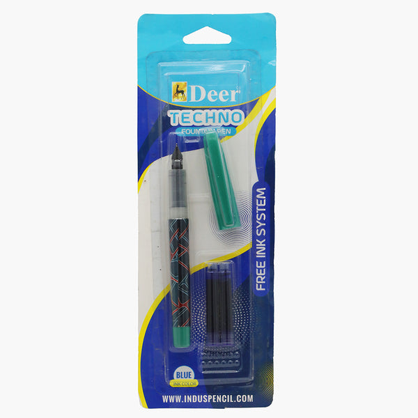 Deer Ink Pen With Cartridge - Green, Pencil Boxes & Stationery Sets, Deer, Chase Value