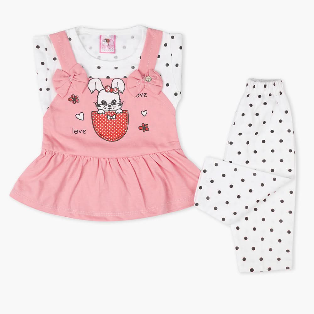 Newborn Girls Full Sleeves Suit - Pink, Newborn Girls Winterwear, Chase Value, Chase Value