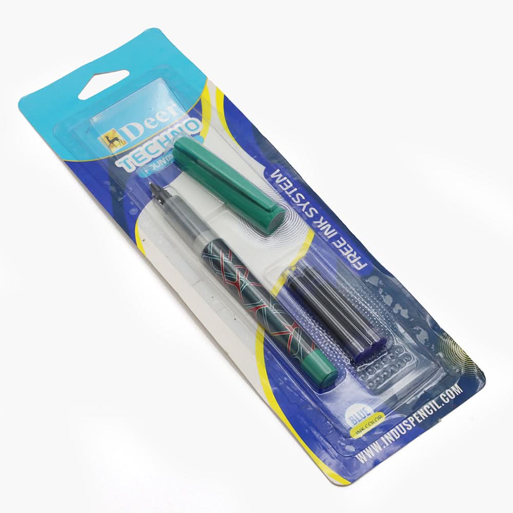 Deer Ink Pen With Cartridge - Green, Pencil Boxes & Stationery Sets, Deer, Chase Value