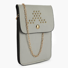 Women's Mobile Pouch - Light Grey, Women Clutches, Chase Value, Chase Value