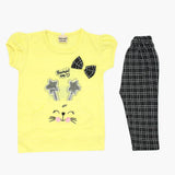 Girls Half Sleeves Suit - Yellow, Girls Suits, Chase Value, Chase Value