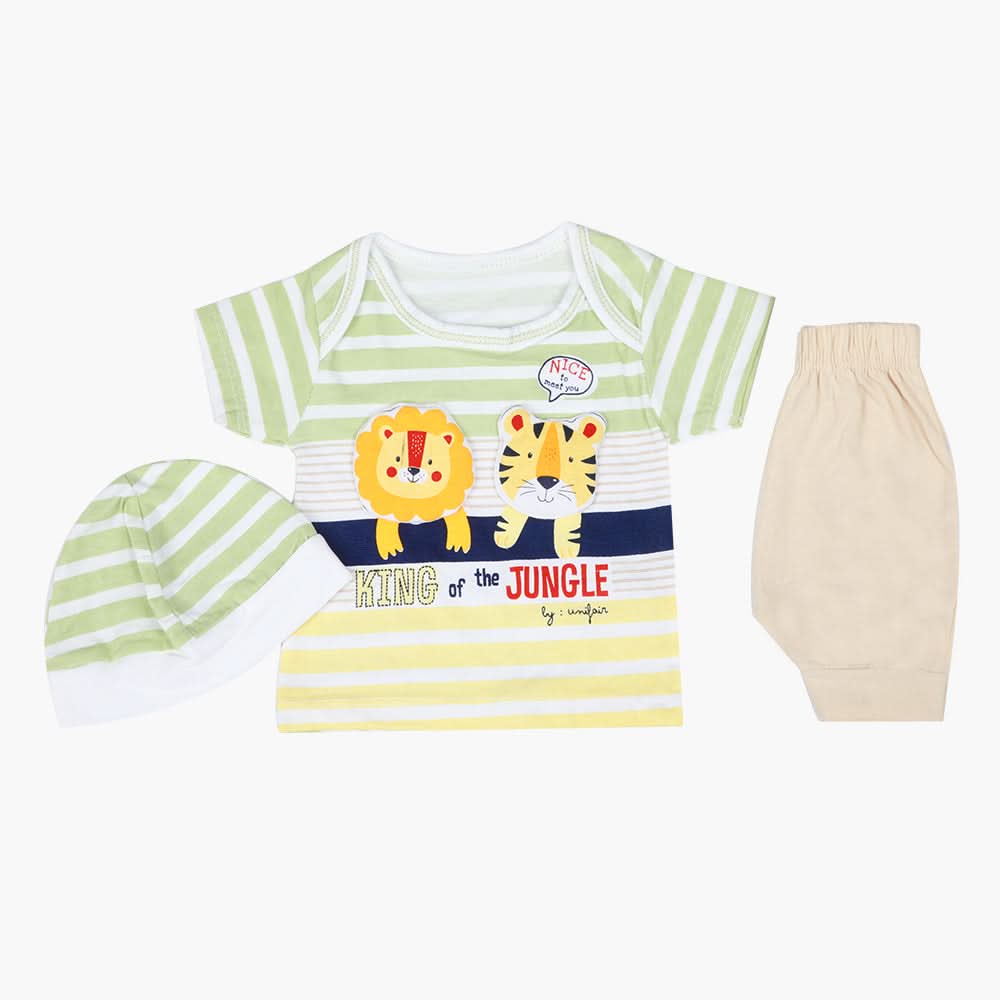 Newborn Boys Gift Set 05 Pcs  - Green, Newborn Gift Set, Chase Value, Chase Value