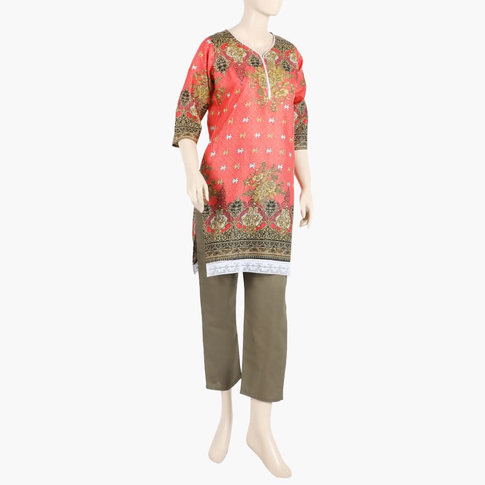 Women's Printed Lawn 2Pcs Suit - Multi Color, Women Shalwar Suits, Chase Value, Chase Value