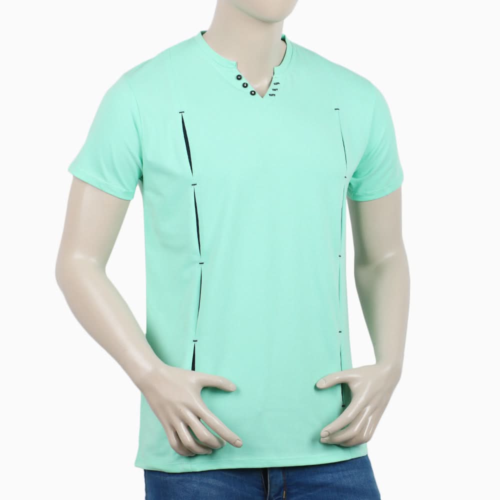 Men's Round Neck Half Sleeves T-Shirt - Sea Green, Men's T-Shirts & Polos, Chase Value, Chase Value