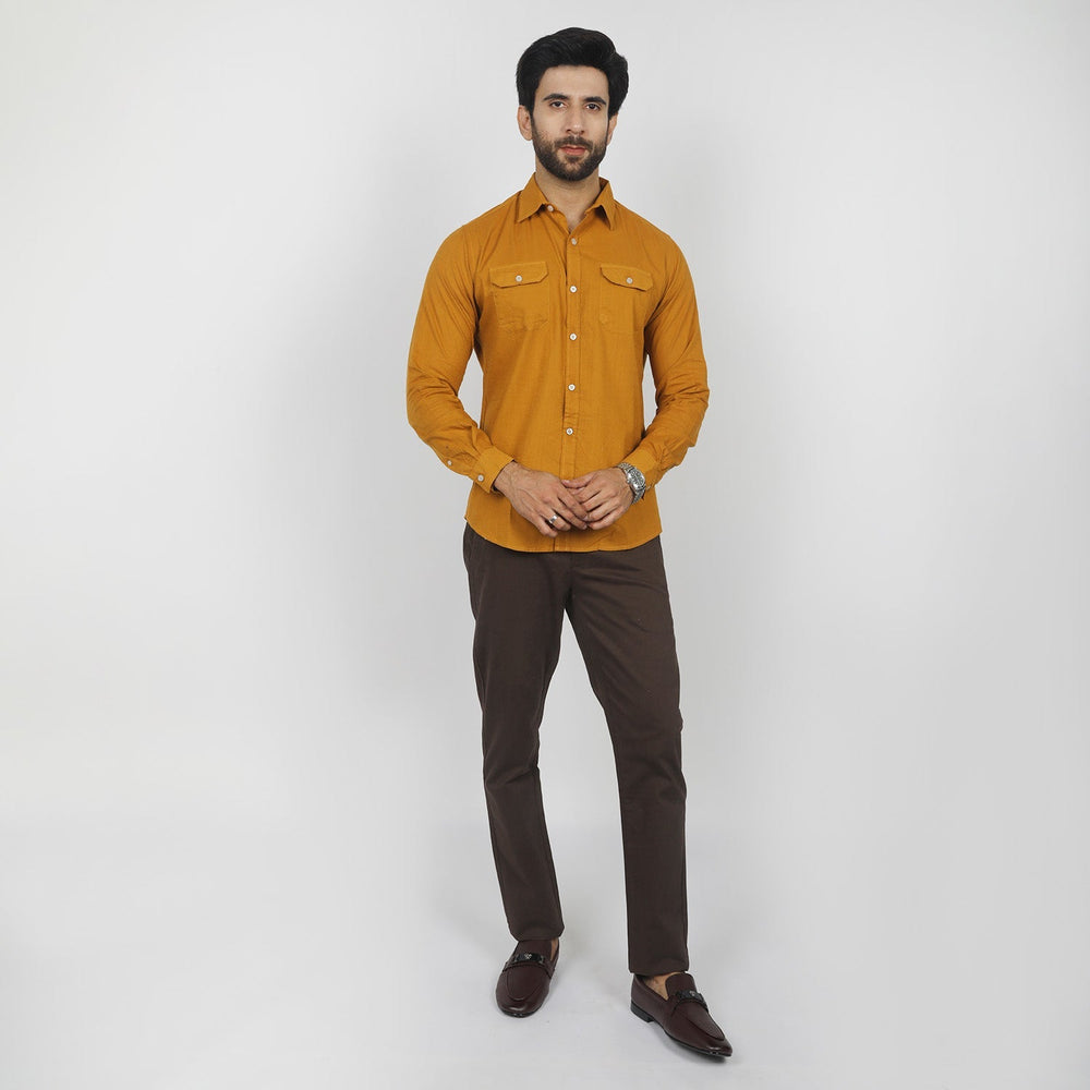 Eminent Men's Casual Check Shirt - Mustard, Men's Shirts, Eminent, Chase Value