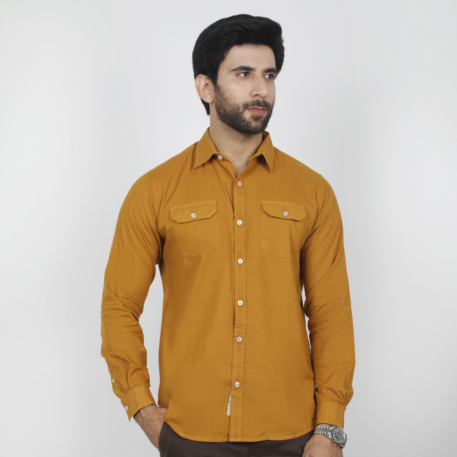 Eminent Men's Casual Check Shirt - Mustard, Men's Shirts, Eminent, Chase Value