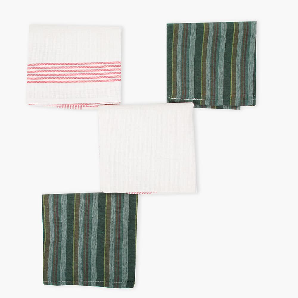 Kitchen Duster 4Pcs Set - Dark Green, Kitchen Towel, Chase Value, Chase Value