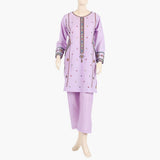 Women's Embroidered 2Pcs Shalwar Suit - Purple, Women Shalwar Suits, Chase Value, Chase Value