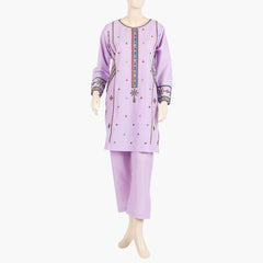 Women's Embroidered 2Pcs Shalwar Suit - Purple, Women Shalwar Suits, Chase Value, Chase Value