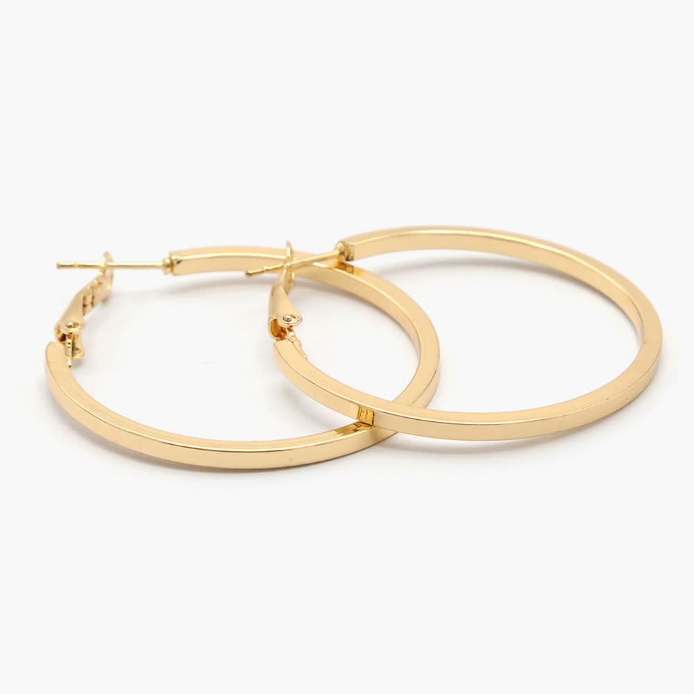Women's Ear Hoops - Golden, Women Earrings & Tops, Chase Value, Chase Value