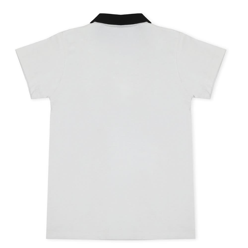 Boys Half Sleeves Polo T-Shirt - White, Boys T-Shirts, Chase Value, Chase Value